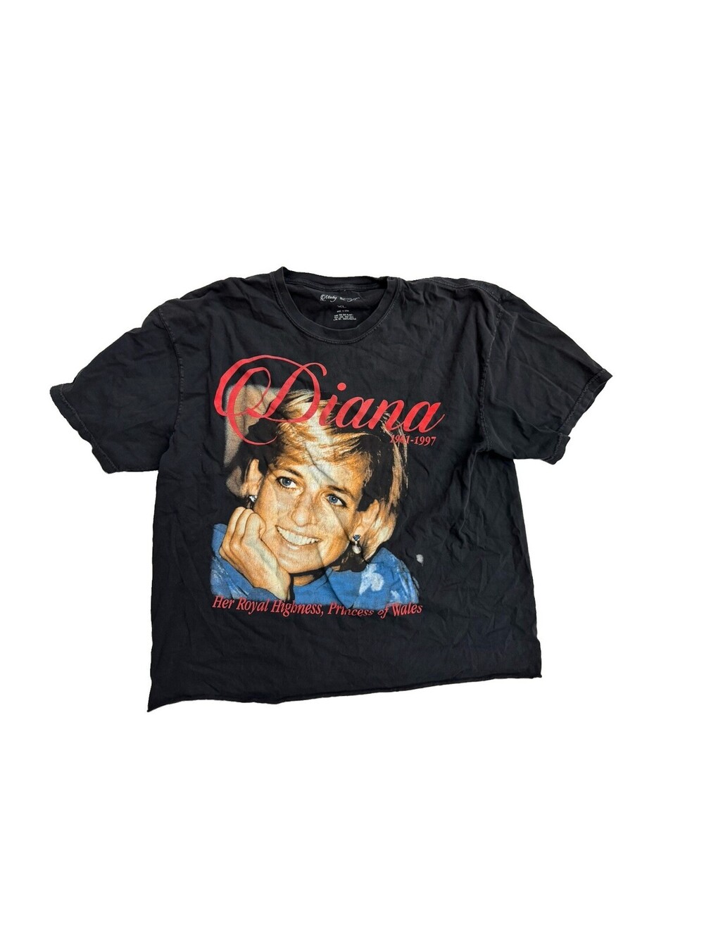 Moby Thrift Princess Diana Tee Black XL The Diana Graphic T Shirt Royal